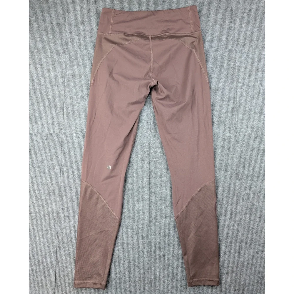 Lululemon City Core Leggings Women 8 Athleisure Workout Brown Athletic Gym Train